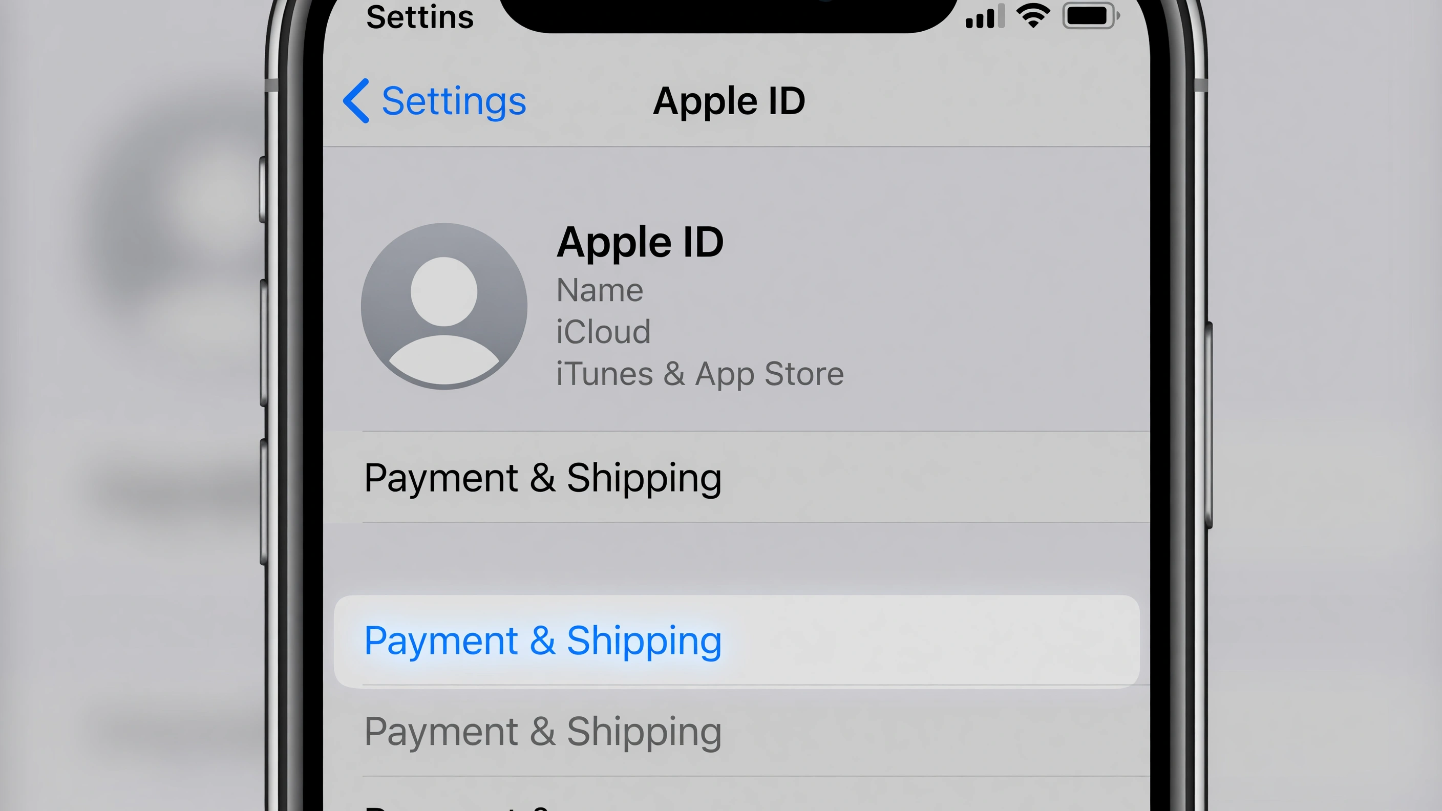 Настройки Apple ID